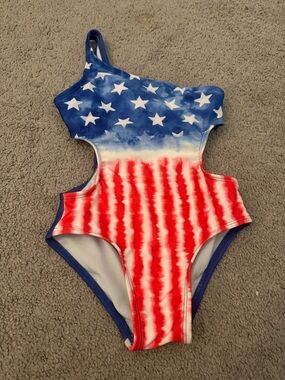 art class Red White Blue Stars & Stripes One-Piece Swimsuit